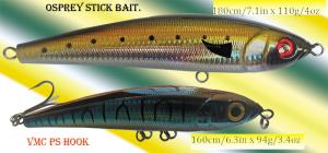 Osprey stickbait. Stickbait from 160 to 180mm. Stick bait with VMV hooks