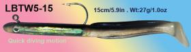Osprey swimbait. Eel soft plastic swimbait with a shad tail and a jig hook
