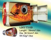 Osprey trolling lure head with Amberjackshape head image inlay within the trolling lure head