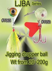 Jigging jig: ball dropper jig with teaser and buck hair hook rig