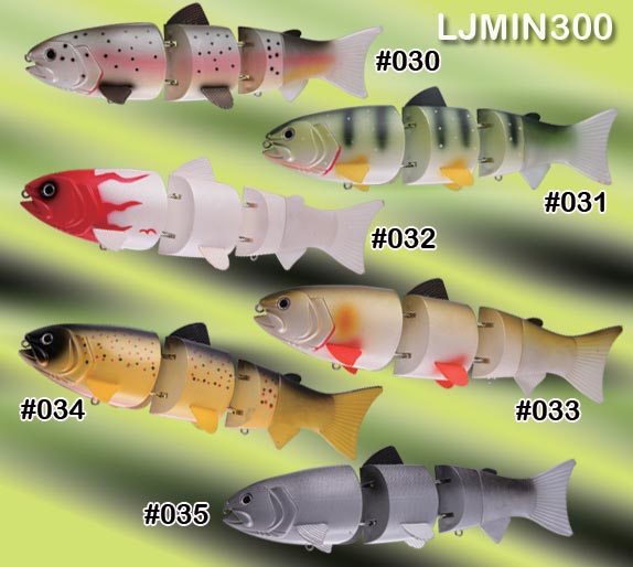 Osprey Hard body multi sections swimbaits. Swimbaits with a true to life  body pattern.