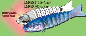 serrated body trout swim bait LMGS