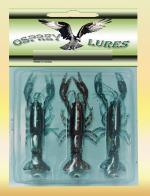 Osprey soft plastic crayfish jigging swimbait with zinc lead stabliser.Soft plastic  jigging craying 6in x 35g/1.3oz