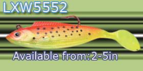 Soft body swimbaits. Swimbaits from 2-4in  with shad tail