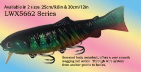 Osprey swimbait. Soft plastic with a Serrated body swimbait offers a perfectswim action