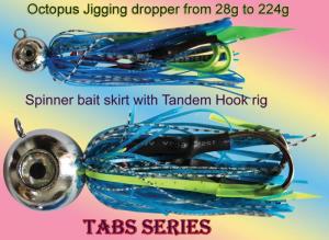Osprey jigging jig- dropper jig with spinner bait skirt. Jigging bait with  reflective body.