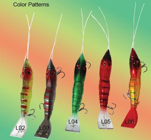 Osprey saltwater Stick baits . Hard body stick baits and soft body prawns  and octopus jerk baits.