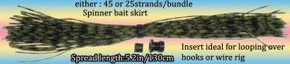 Silicone spinner bait skirt bundle with rigging collar 