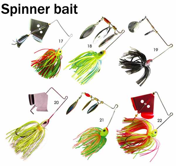 Osprey Spinners baits with silicone skirts. Spinner baits with