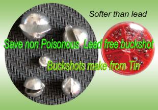 Non lead fishing tackle-buck shots make from soft tin